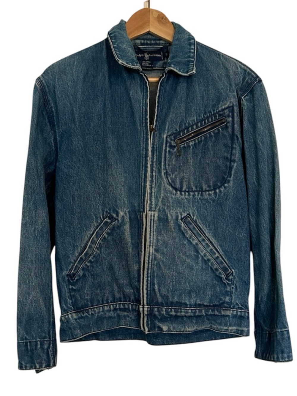 Vintage Ralph Lauren Blue Label Denim Jacket Small - rare